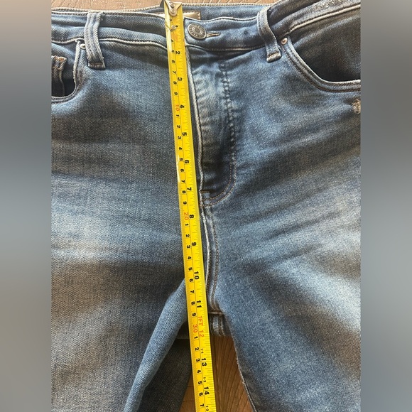 KUT from the Kloth Reese High-Rise Fab AB Ankle Straight Raw Hem Jeans size 10 - Picture 12 of 13